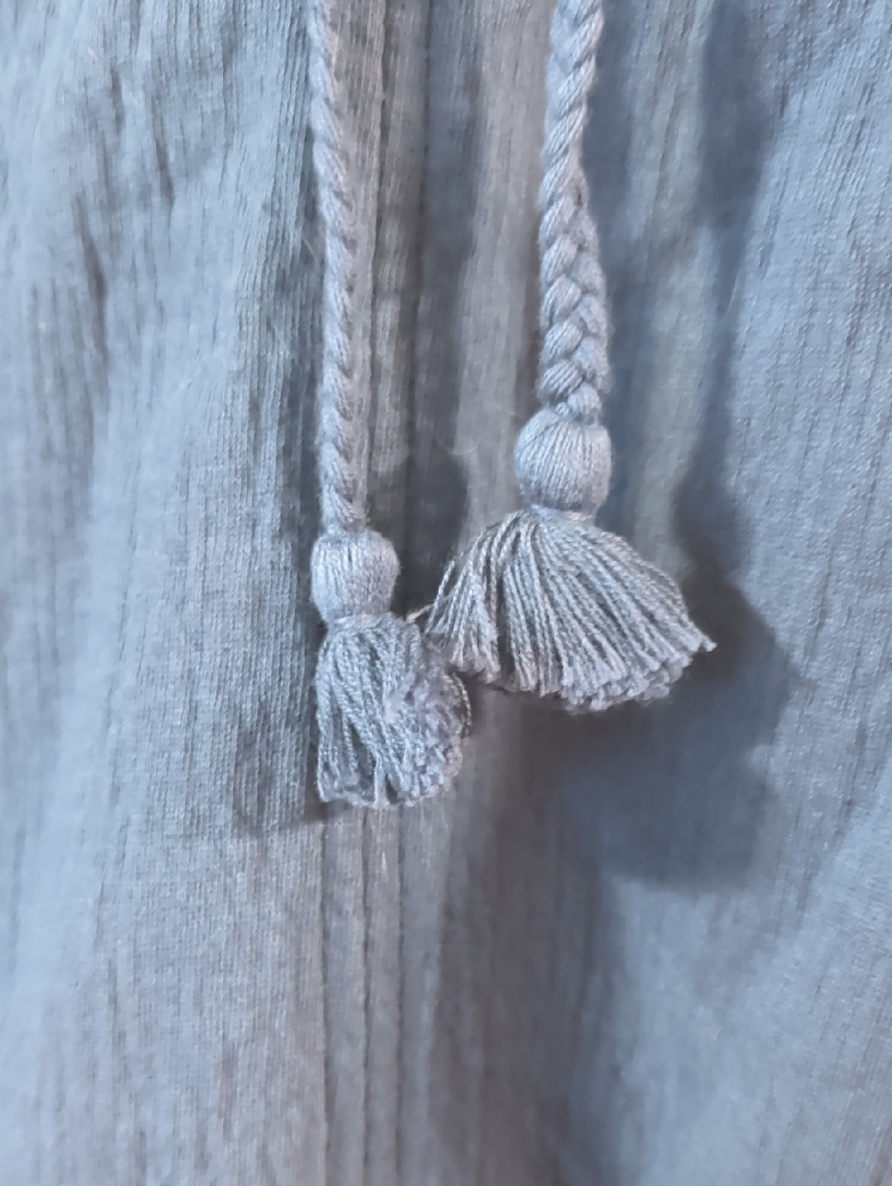 Aerie Navy Long-Sleeve Peasant Pullover with Tassel Tie - Picture 2 of 6